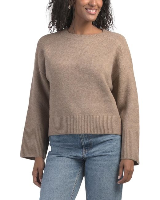 Tj Maxx Gray Solid Cozy Crew Neck Sweater, Spandex/Polyester/Acrylic