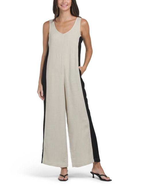 Tj Maxx White Two Wone Flowy Jumpsuit For Rayon