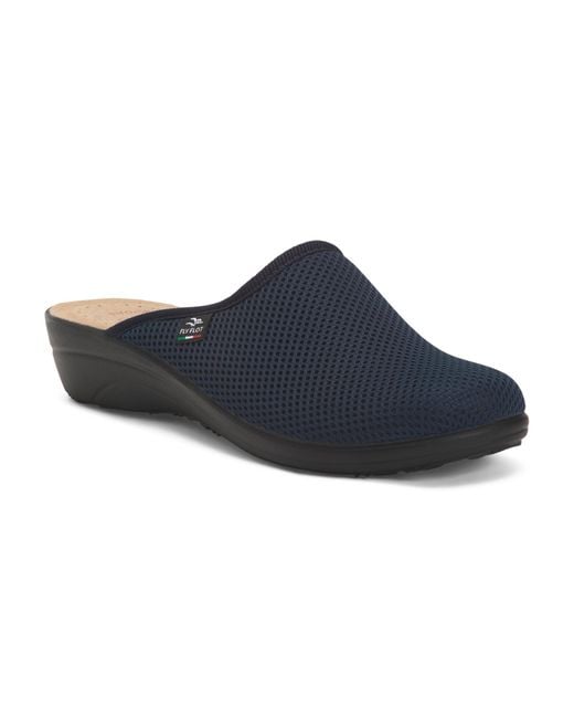 Tj Maxx Blue Comfort Mesh Wedge Clogs For Leather