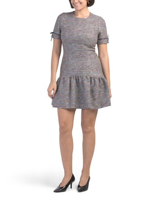 Tj Maxx Gray Ivey Mini Dress For Polyester/Acrylic/Viscose
