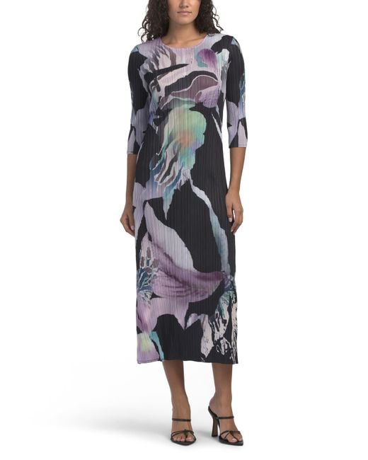 Tj Maxx Blue Crinkle Maxi Dress For Polyester