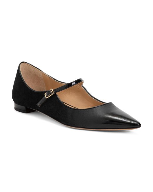Tj Maxx Black Hand Suede Brera Mary Jane Flats For Leather/Suede
