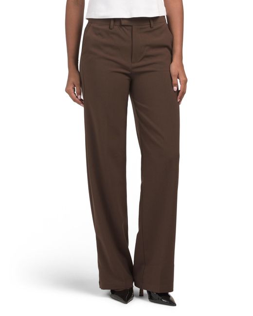 Tj Maxx Brown Wide Leg Trousers For Spandex/Polyester/Rayon