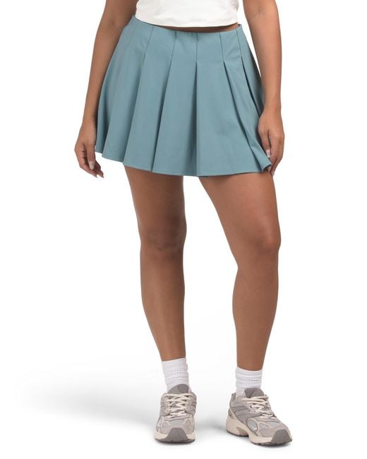 Tj Maxx Blue Wide Pleated Skort, Spandex/Polyester