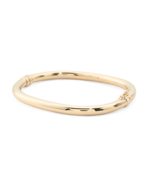 Tj Maxx Natural 18Kt Plated Oval Bangle Bracelet For