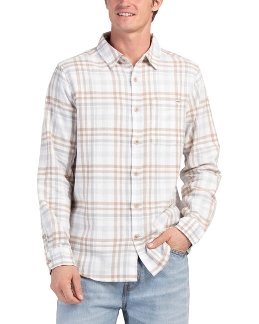 Tj Maxx White Portland Organic Flannel Shirt For Cotton for men