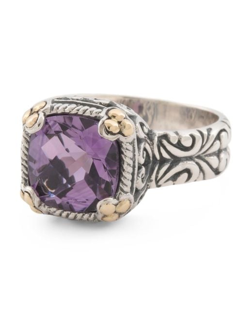 Tj Maxx Pink 18Kt And Sterling Birthstone Ring