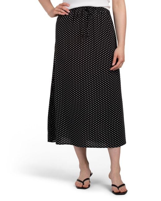 Tj Maxx Black Polka Dot Maxi Skirt For Rayon