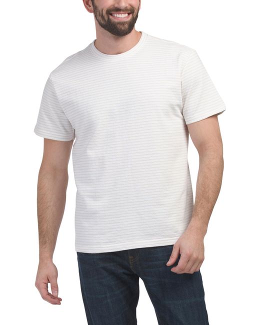 Tj Maxx White Vacancy Crew Neck Short Sleeve Top For Cotton for men