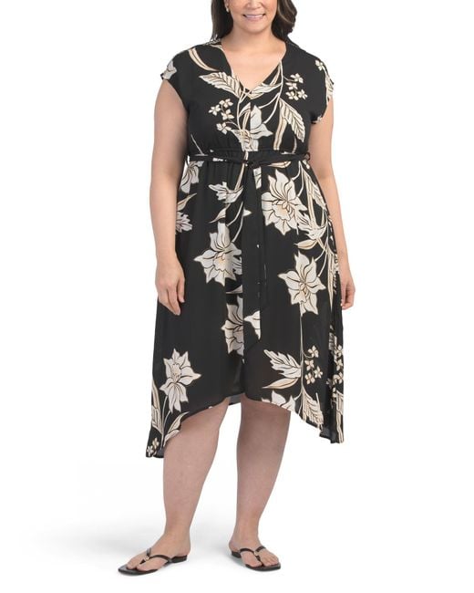 Tj Maxx Black Plus Alani Midi Dress For Polyester