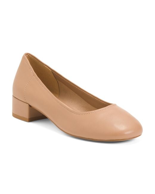 Tj Maxx Natural Leather Annabelle Low Heels For