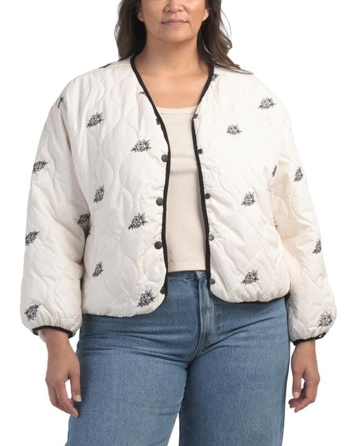 Tj Maxx Natural Plus Quilted Jacket For Nylon/Polyester