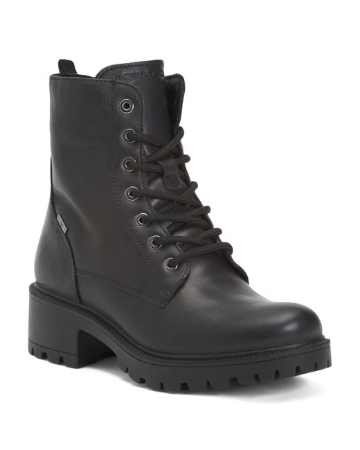 Tj Maxx Black Leather Lace Up Comfort Booties For
