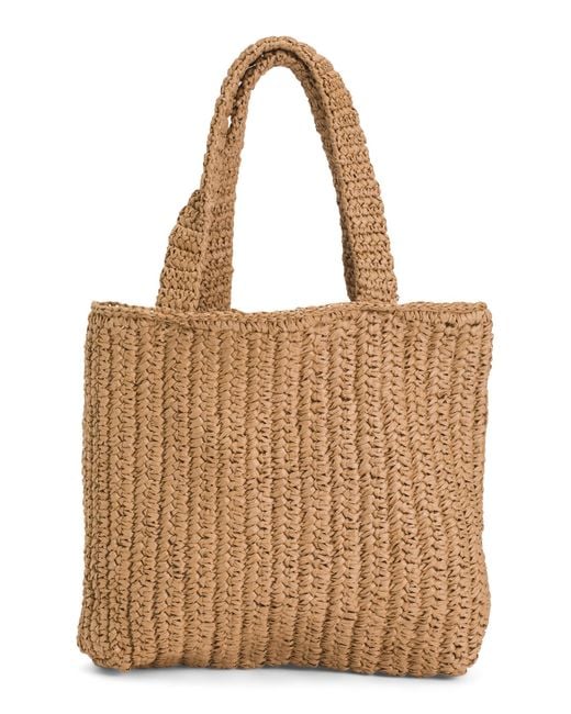 Tj Maxx Brown Raffia Tote For