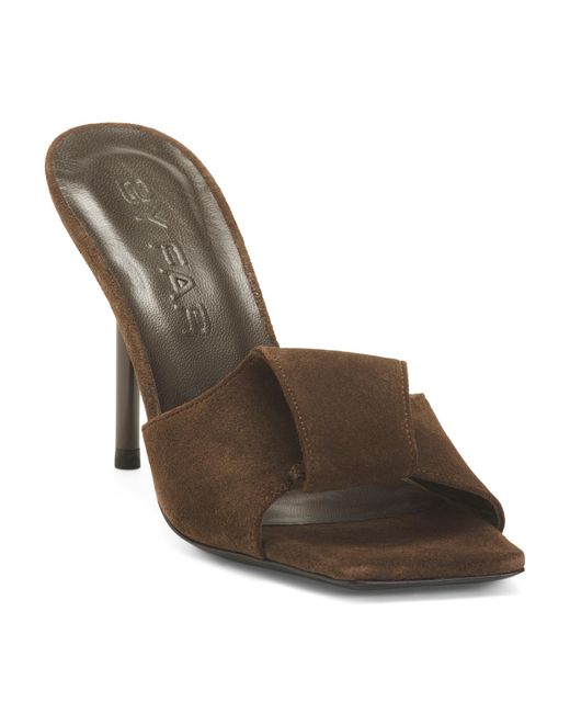Tj Maxx Brown Suede Hawn Heeled Sandals For Leather/Suede
