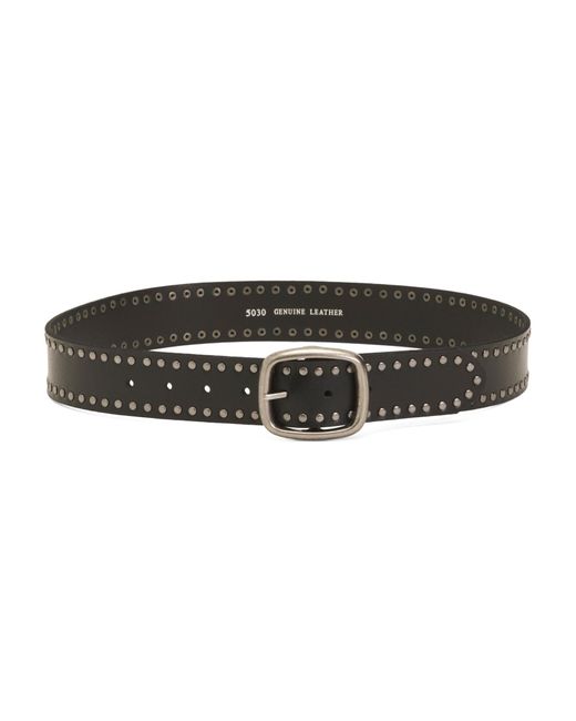 Tj Maxx Black Leather Grunge Esque Side Studded Belt For