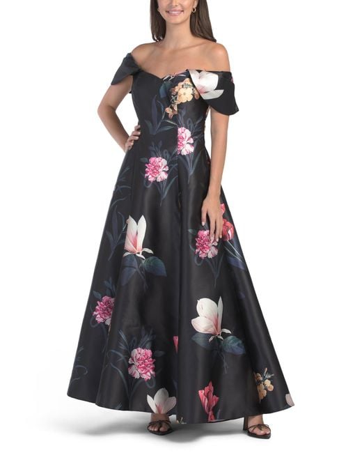 Tj Maxx White Off The Shoulder Floral Tea Length Dress For Polyester