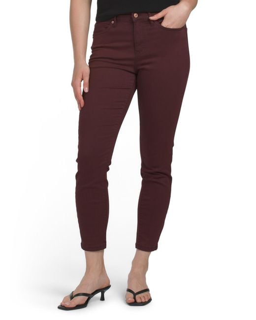 Tj Maxx Purple Soho High Rise Ankle Skinny Jeans For Spandex/Cotton/Polyester