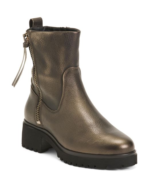 Tj Maxx Brown Leather Moto Booties For