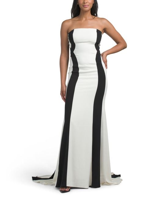 Tj Maxx White Illusion Gown For Spandex/Polyester