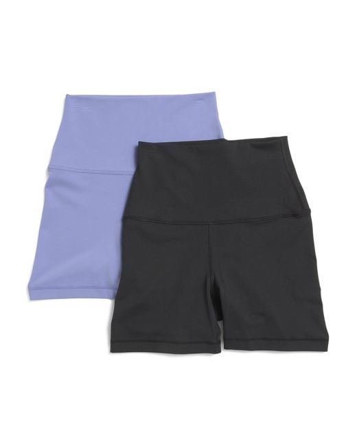Tj Maxx Blue 2Pk Lux Super High Rise Basic Shorts For Spandex/Polyester