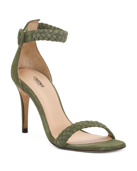 Tj Maxx Metallic Suede Larissa Heeled Sandals For Leather/Suede