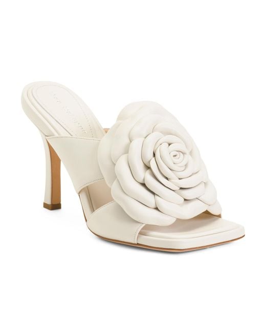 Tj Maxx White Leather Kingston Floral Sandals For