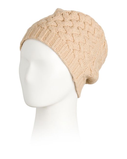 Tj Maxx White Wool Blend Slouchy Beanie For Nylon/Wool