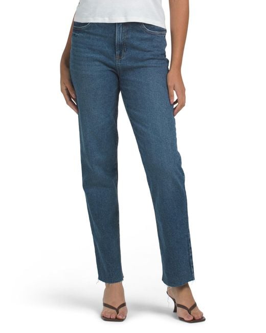Tj Maxx Blue High Rise 90's Straight Leg Jeans For Spandex/Cotton