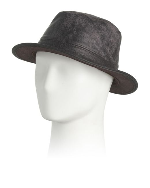 Tj Maxx Black Leather Fedora For for men