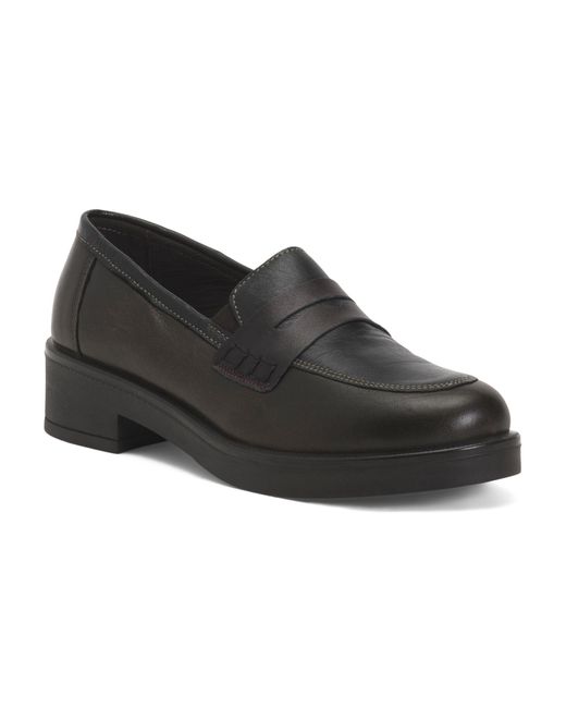 Tj Maxx Black Leather Loafers For