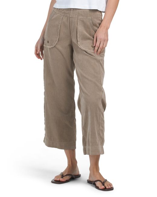 Tj Maxx Natural Cord Trumble Cropped Pants For Cotton