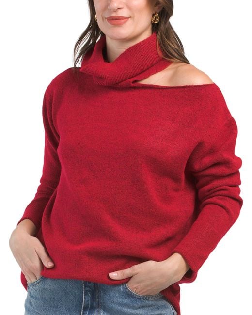 Tj Maxx Red Paige Turtleneck Sweater, Acrylic
