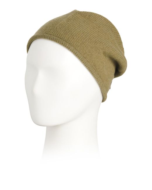 Tj Maxx Green Cashmere Beanie, Leather/Cashmere
