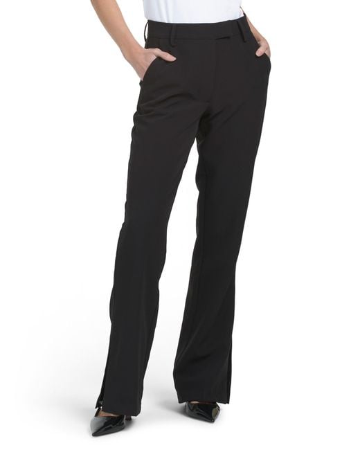Tj Maxx Black Fly Front Pants For Nylon/Spandex