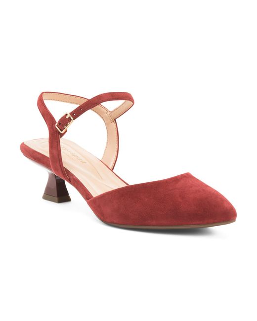 Tj Maxx Red Suede Halyn Pointy Toe Dress Pumps For