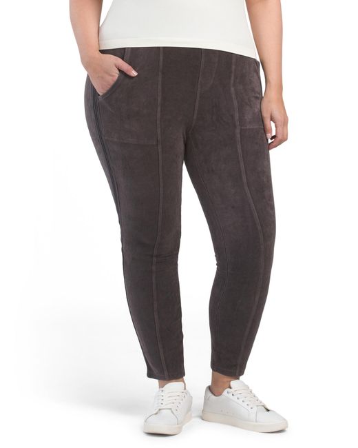 Tj Maxx Gray Rugby Stripe Gyles Leggings For Cotton/Polyester/Rayon