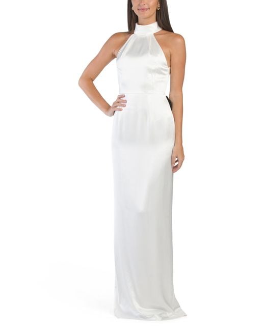 Tj Maxx White Bristol Bow Evening Dress For Polyester