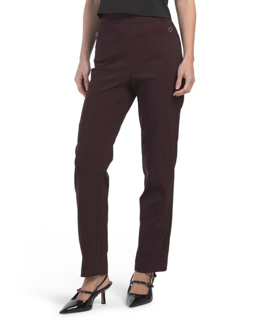 Tj Maxx Multicolor Super Stretch Straight Leg Pants For Nylon/Spandex/Rayon