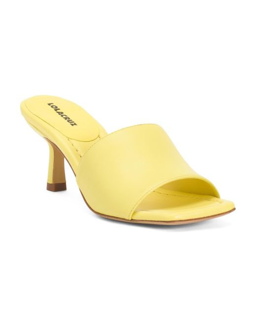 Tj Maxx Yellow Leather Heeled Sandals For