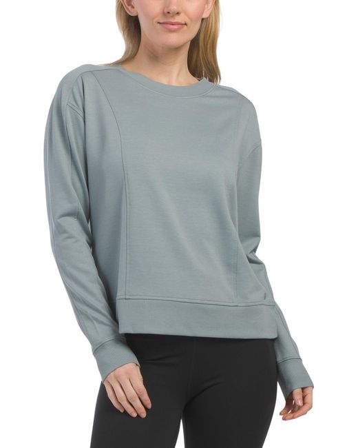 Tj Maxx Gray Transcend Long Sleeve Top, Spandex/Polyester/Rayon