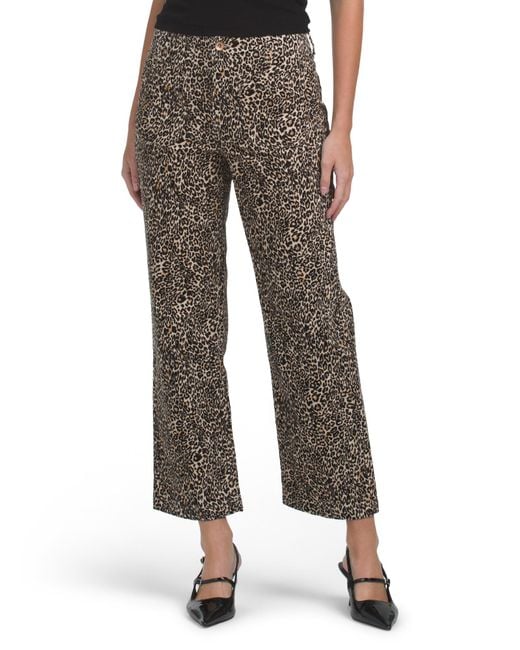 Tj Maxx Gray Printed Corduroy Supernova Cropped Pants For Spandex/Cotton