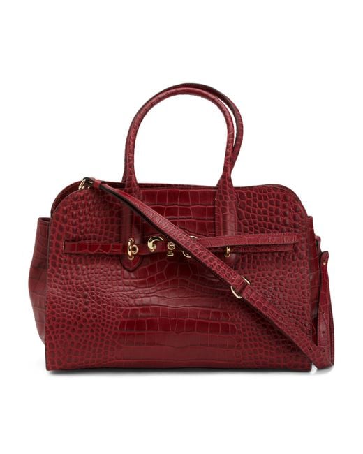Tj Maxx Red Leather Croco Belt Annalou Satchel