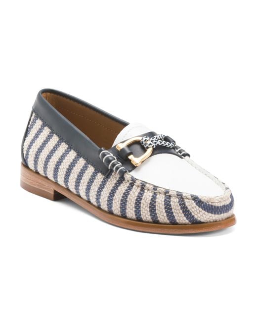 Tj Maxx White Lilly Nautical Weejun Loafers For Leather