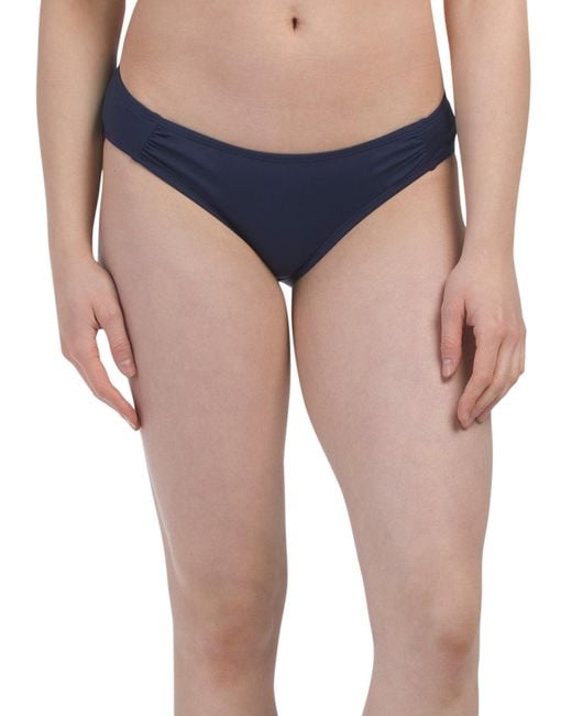 Tj Maxx Blue Shirred Effect Swimsuit Bottoms For Nylon/Spandex