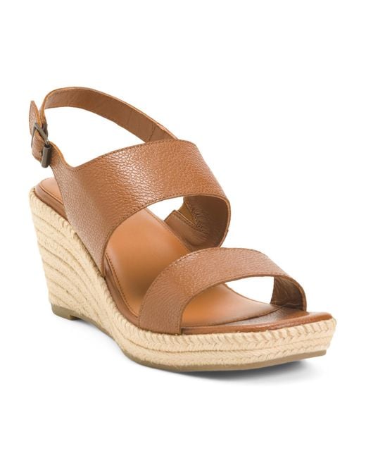 Tj Maxx Metallic Leather Hartley Wedge Comfort Sandals For