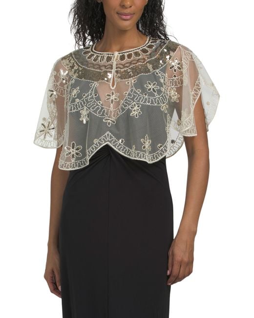 Tj Maxx Gray Evening Capelet For Polyester