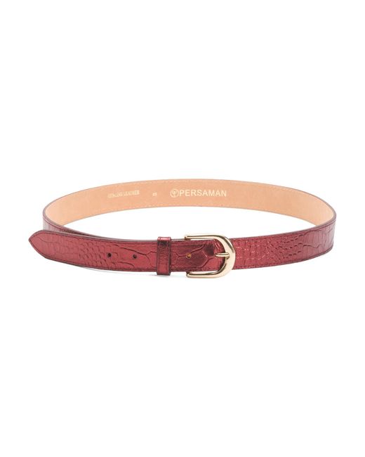 Tj Maxx Pink Leather Faux Croc Belt For Leather