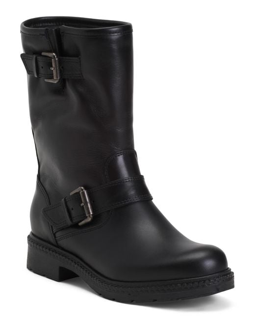 Tj Maxx Black Leather Cheryl Waterproof Buckle Boots For