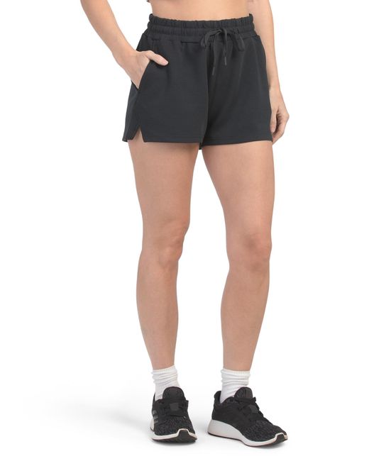 Tj Maxx Blue Knit Drawstring Shorts For Spandex/Modal/Polyester